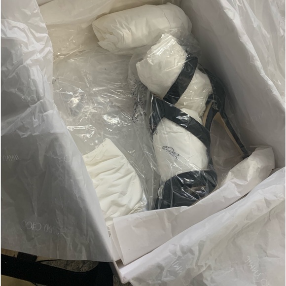 Never worn black suede Jimmy Choo heels. - Picture 4 of 7